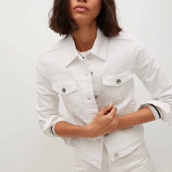 Anthropologie Jackets & Blazers - White denim jacket